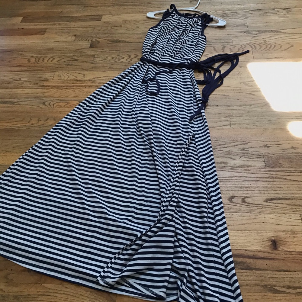Bebe summer blue and white dress size small - Picture 2 of 11